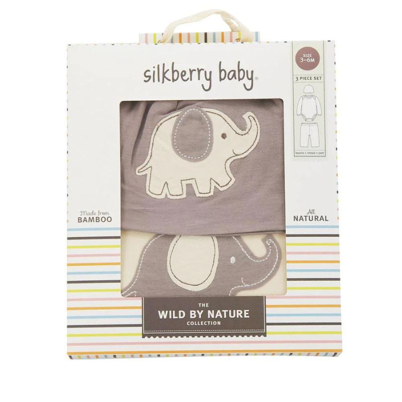 Bamboo Baby Gift Set Mocha Elephant