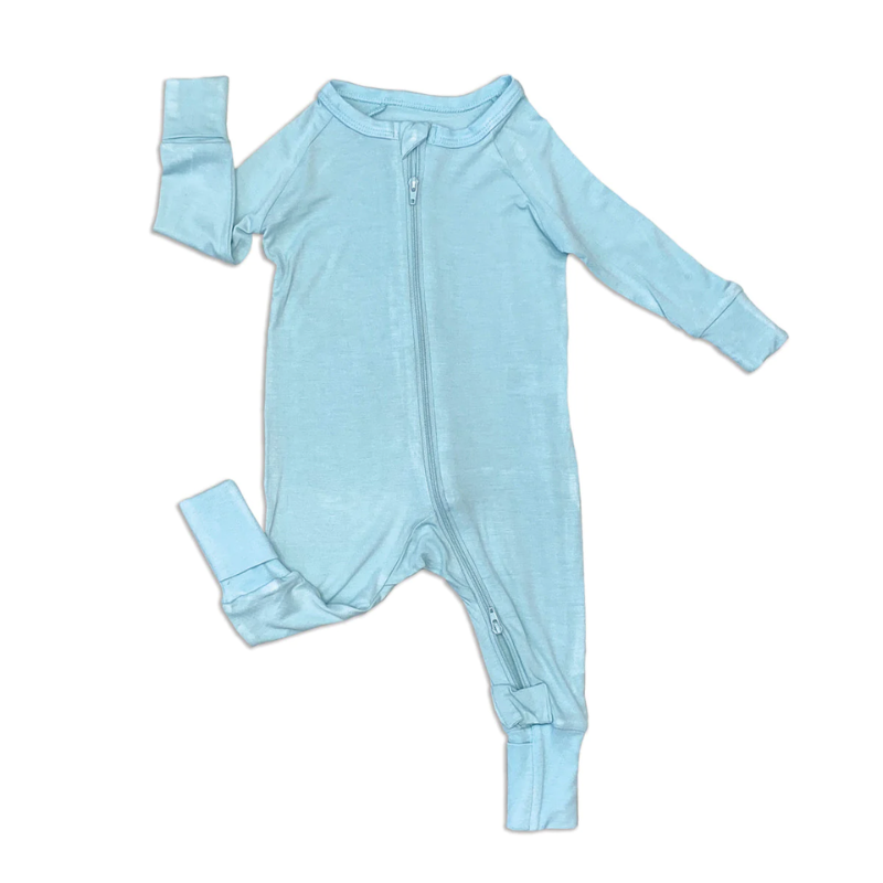 Bamboo Zippy Romper with Rollover Cuffs
