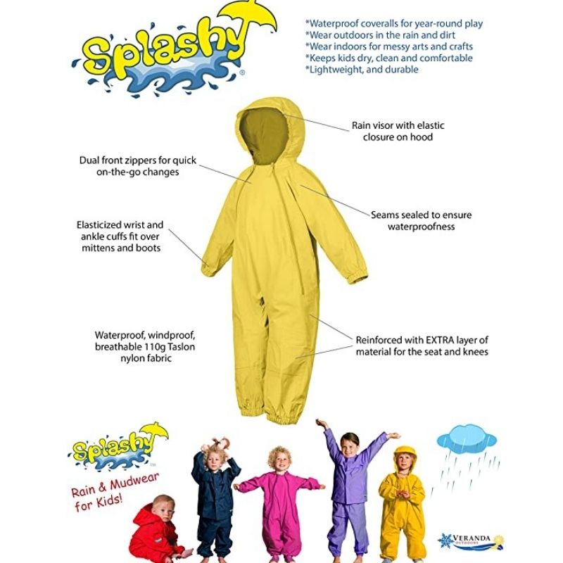 One Piece Rain and Mud Suit Yellow