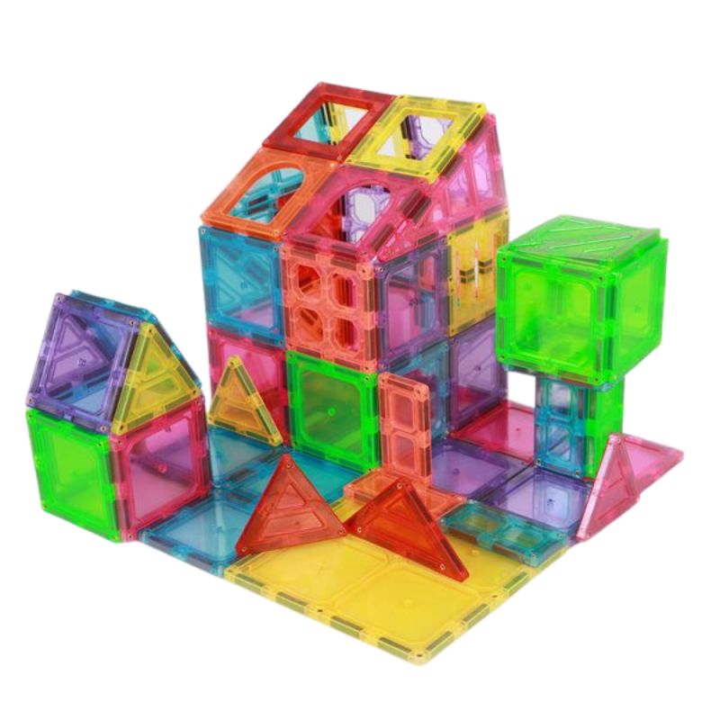 Magnetic 100 Piece 3D Building Tiles