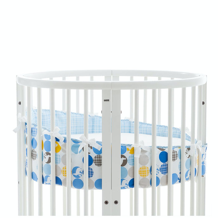 Sleepi Mini Crib Bumper - Silhouette Blue