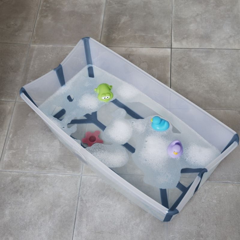 stokke flexi bath xl transparent FlexiBath with Heat Sensing Plug - Bundle | Snuggle Bugz