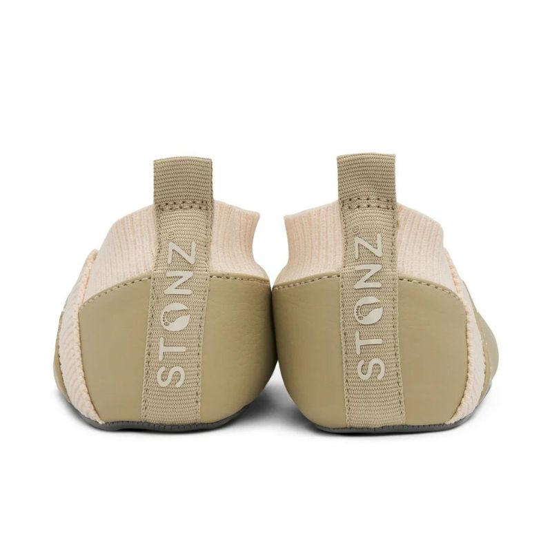 Yale Slip-On Baby Shoes Olive/Smoky Cream