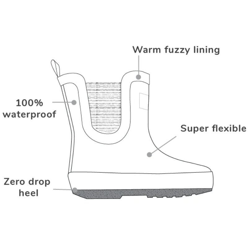 Fuzzy top rain boots