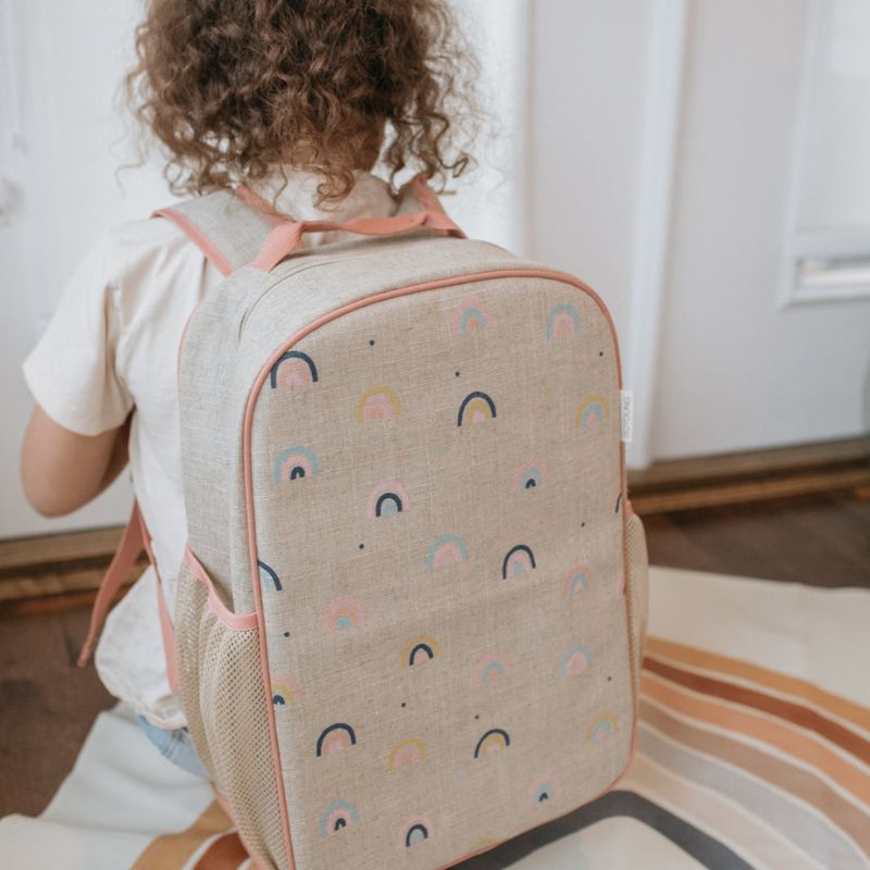 Grade School Backpack Neon Rainbow