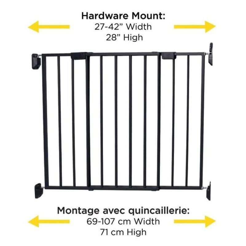 Top of Stairs Expanding Metal Gate - Black