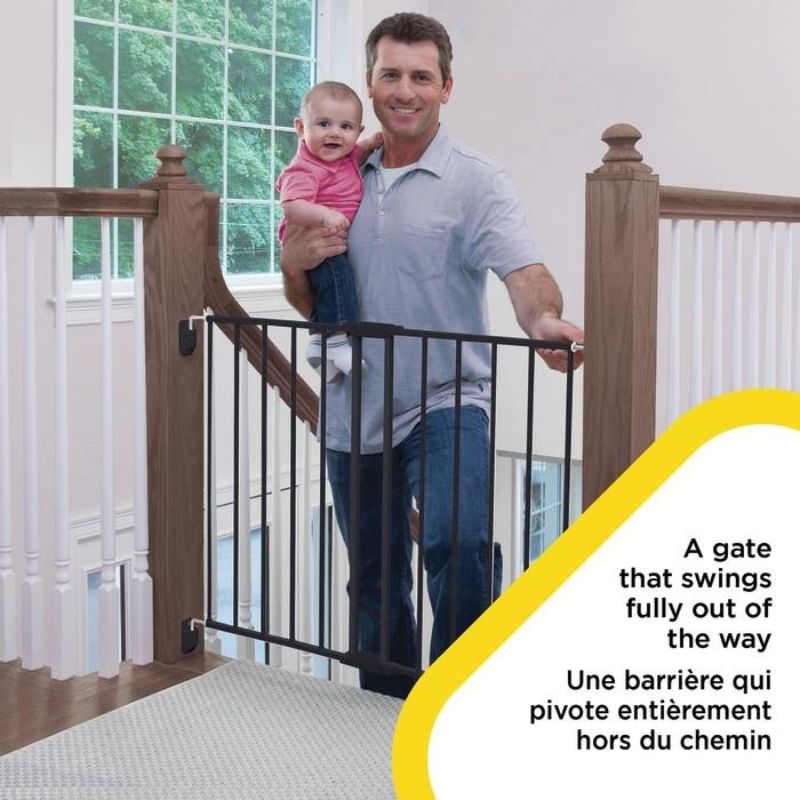 Top of Stairs Expanding Metal Gate - Black