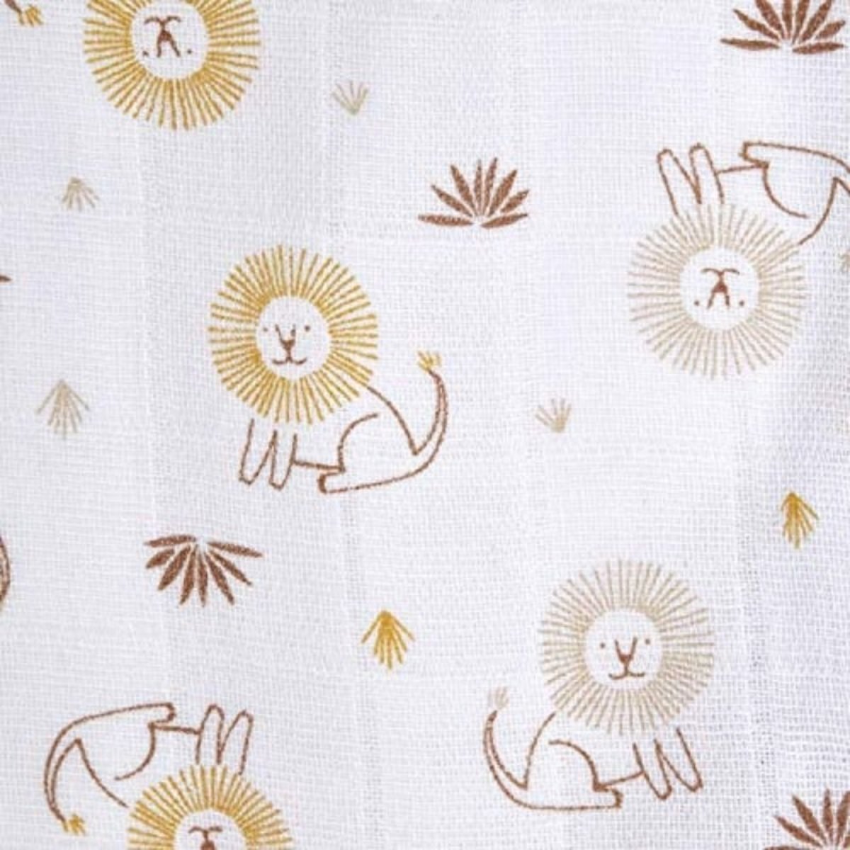 Cotton Swaddle Sleepsack 1.5 Tog Cotton Muslin - Lions