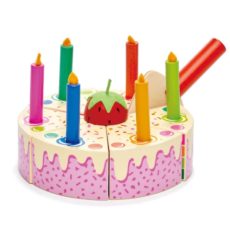 Wooden Birthday Cake Rainbow
