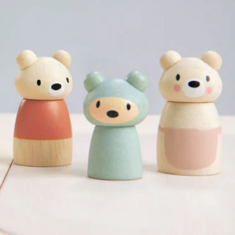 Wooden Animal Families Bear