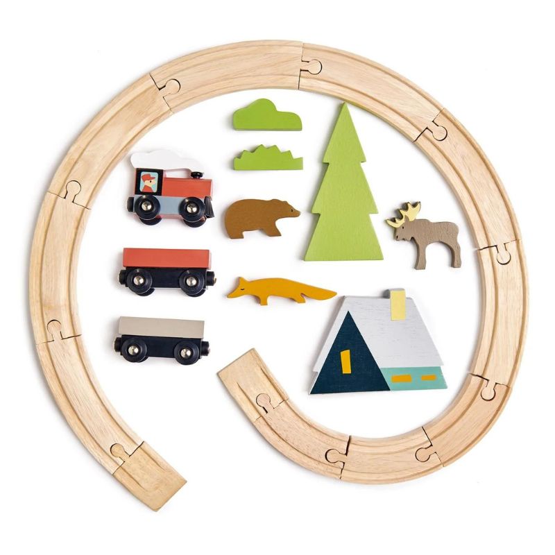 Wooden Treetops Train Set