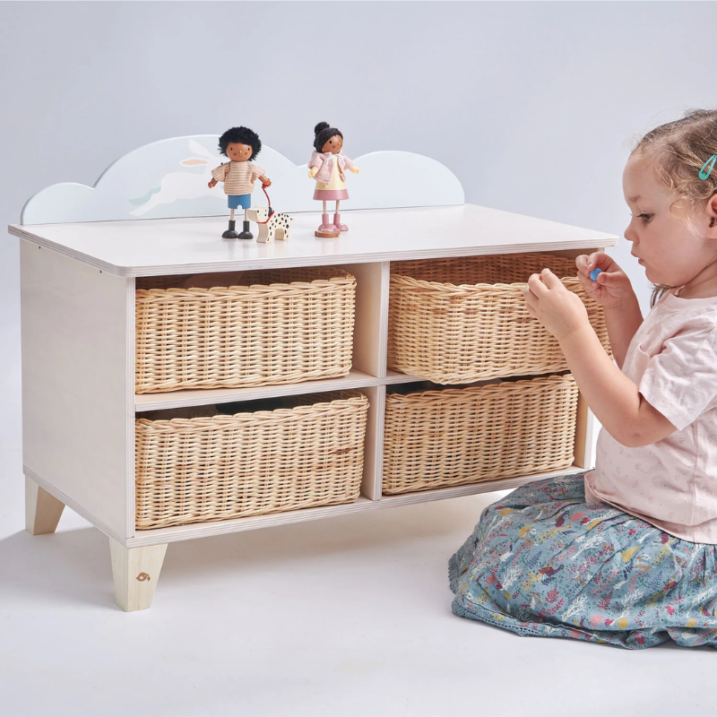 Unité de rangement Bunny avec paniers en osier