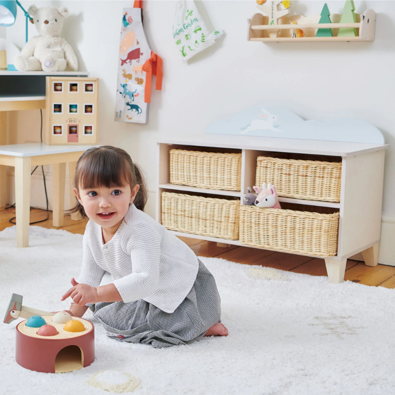 Toy storage shop unit with baskets