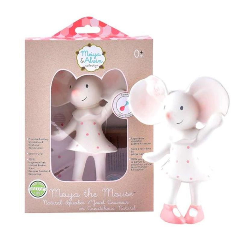 Meiya the Mouse - Organic Natural Rubber Squeaker Toy