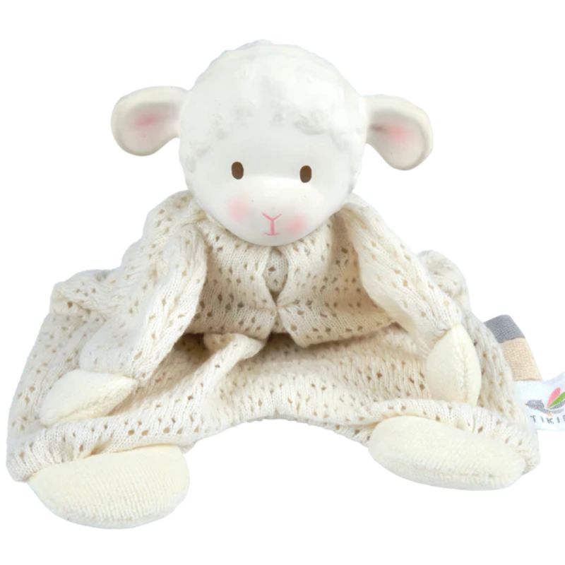 Organic Lovey with Rubber Head Bahbah Lamb