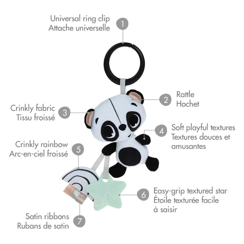 Panda Take Along Rattle Toy