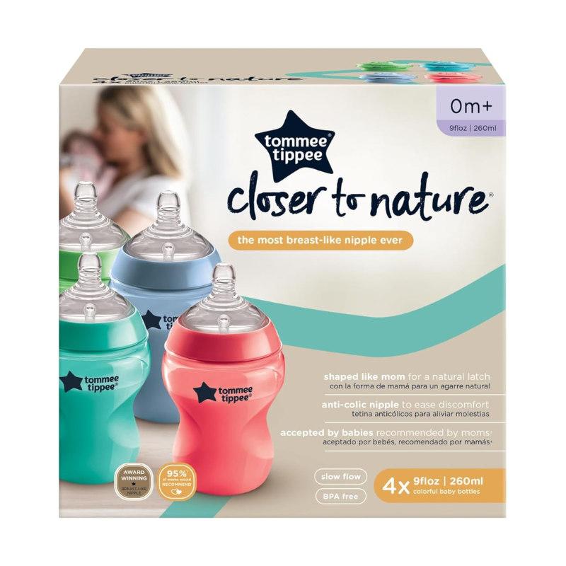 Closer to Nature Baby Bottles - 4 Pack