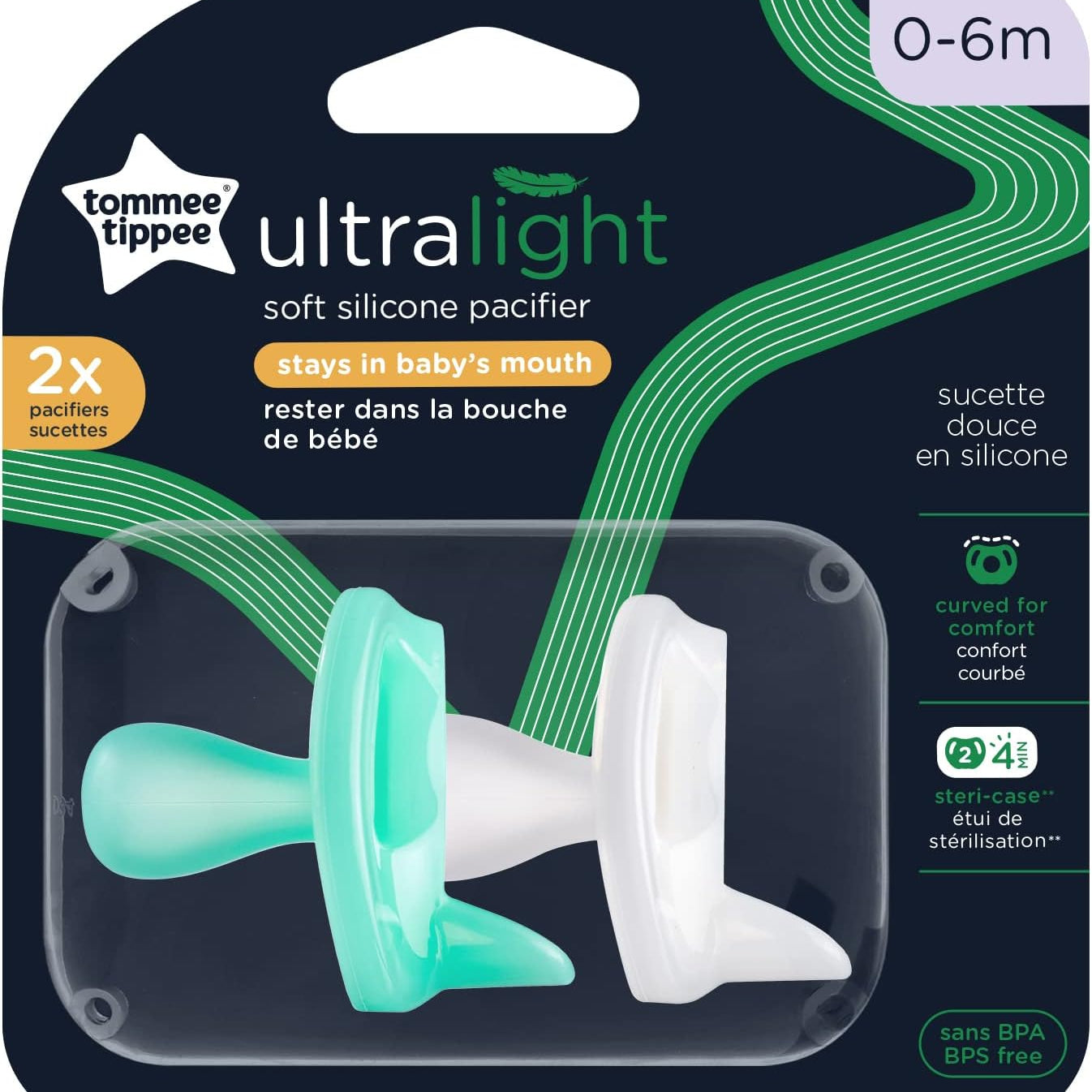 Ultra-Light Silicone Pacifier - 2 Pack