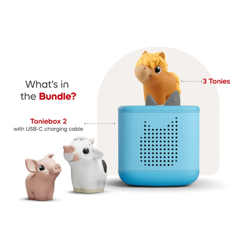 Toniebox 2 Starter Set with My First Tonies: Farm Set
