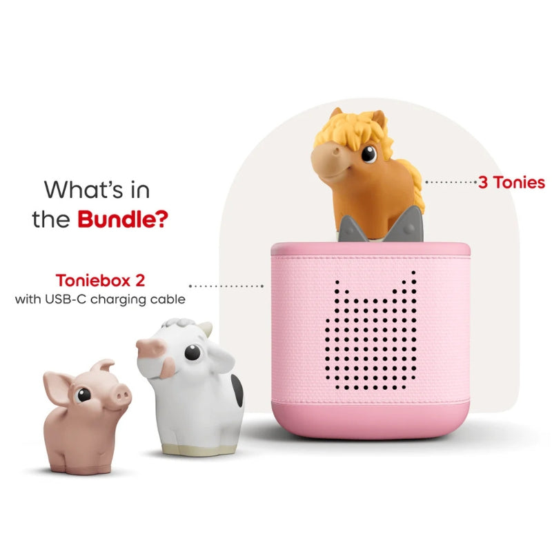 Toniebox 2 Starter Set with My First Tonies: Farm Set
