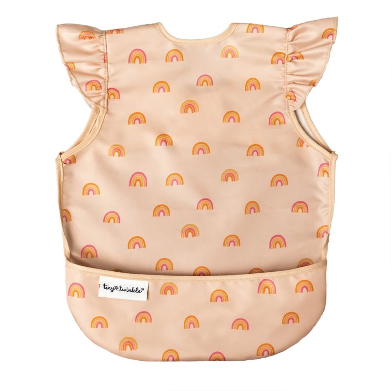 Mess-Proof Apron Bib Ruffle Rainbow