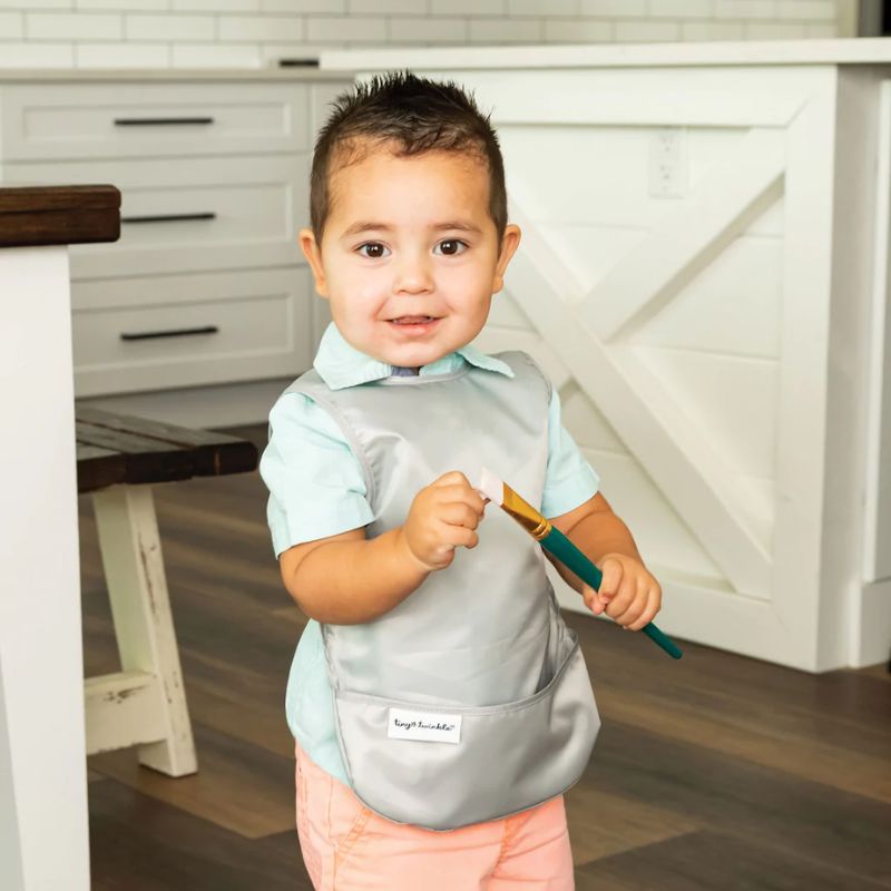 Mess-Proof Apron Bib - 2 Pack Grey/Indigo