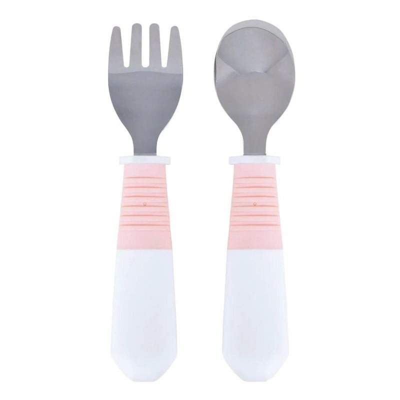 Toddler Fork and Spoon Sets Rose