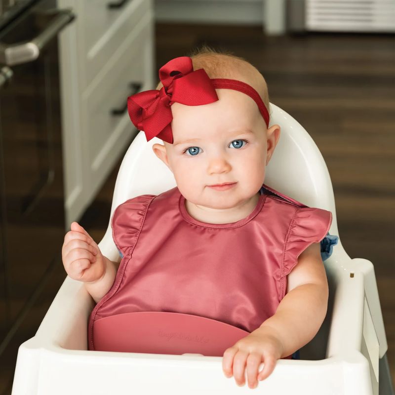 Silicone Pocket Bibs Burgundy