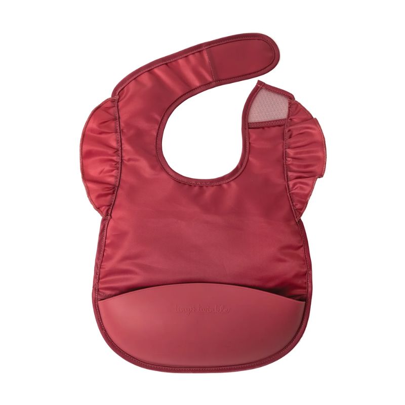 Silicone Pocket Bibs Burgundy