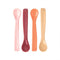 Silicone Baby Spoons 4 Pack Girl