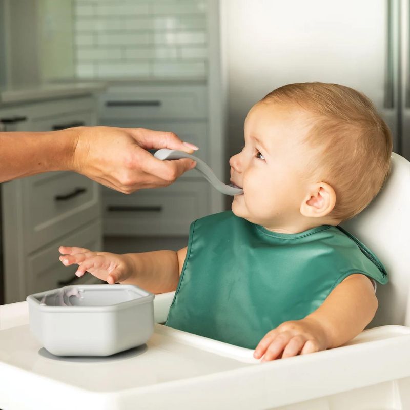Silicone Baby Spoons 4 Pack Boy