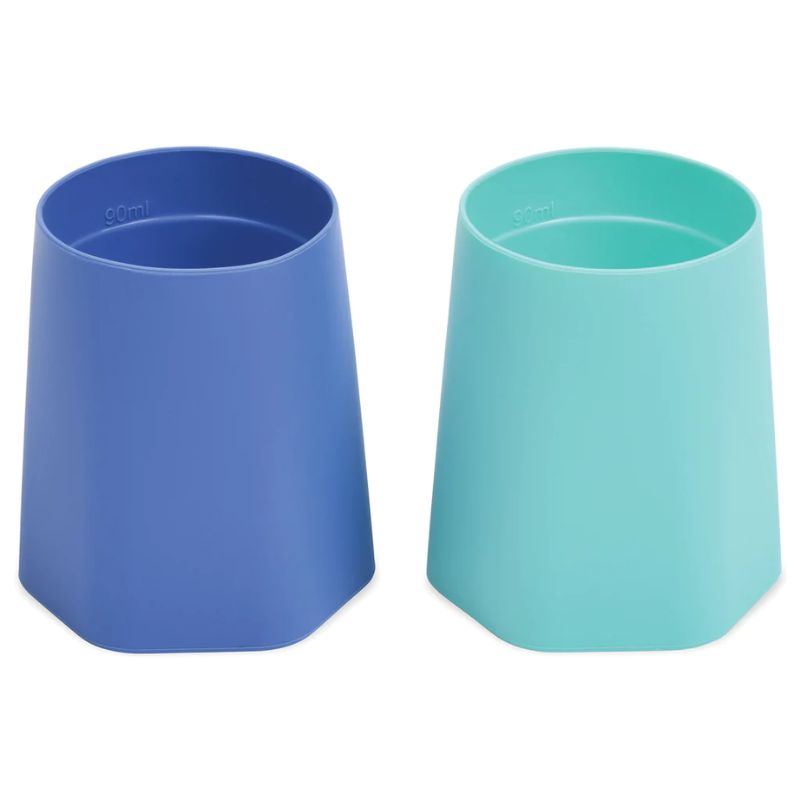 Silicone Training Cups - 2 Pack Indigo/Mint