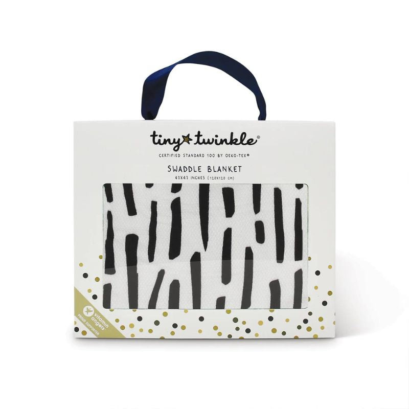 Kaffle Swaddle Blanket Ink Strokes