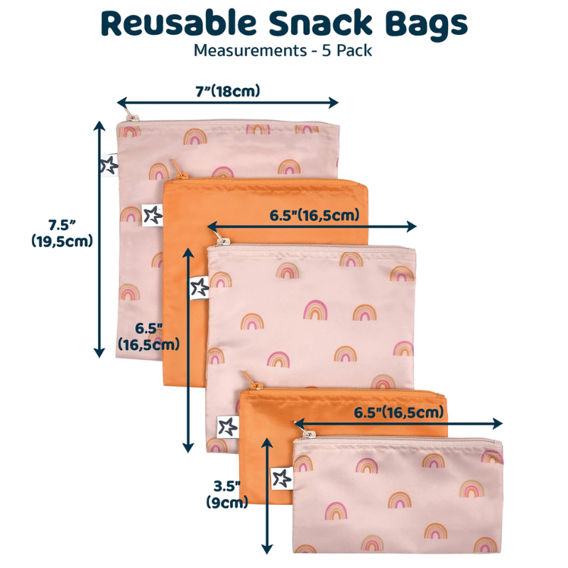 Reusable Snack Bags - 5 Pack