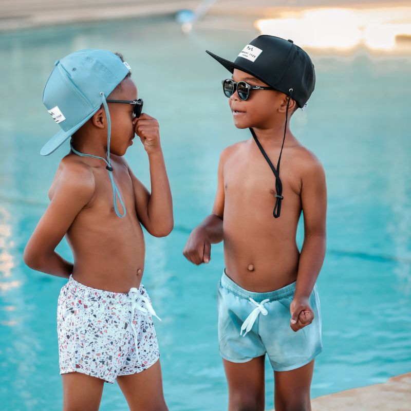 Waterproof Snapback Hats Blue Grey