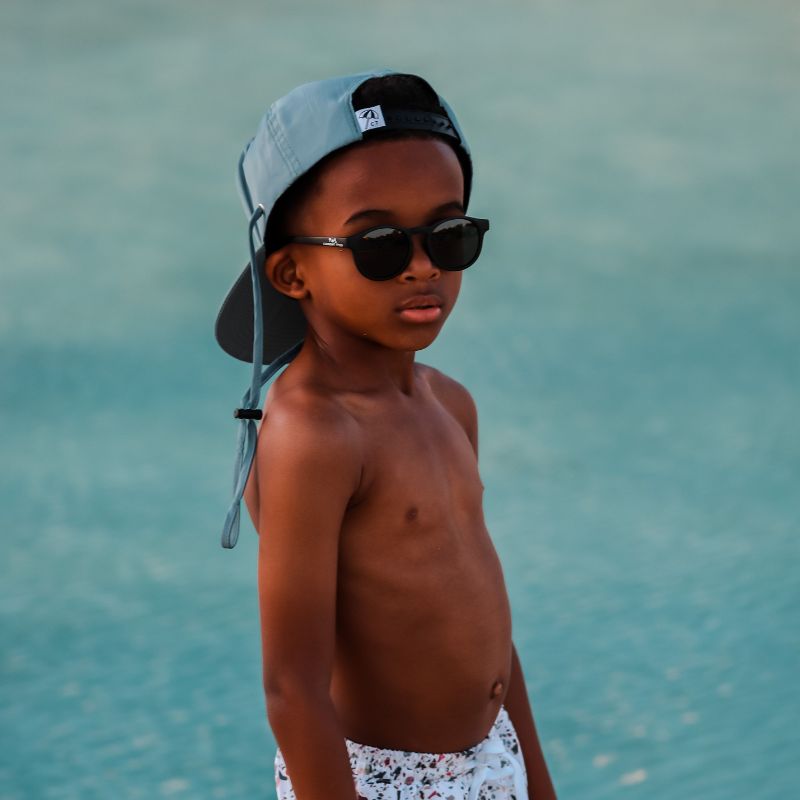 Waterproof Snapback Hats Blue Grey