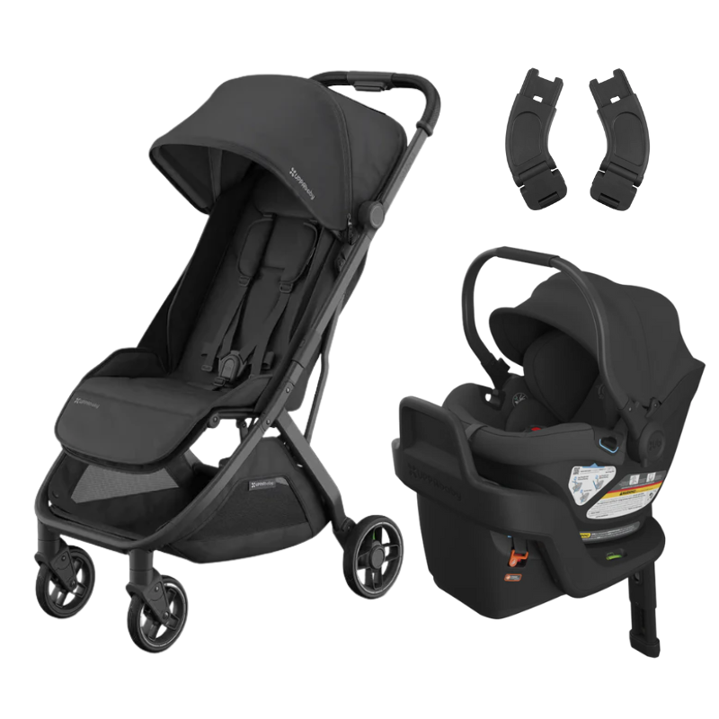 Minu V3 Stroller + Aria Infant Car Seat + Car Seat Adapters Bundle