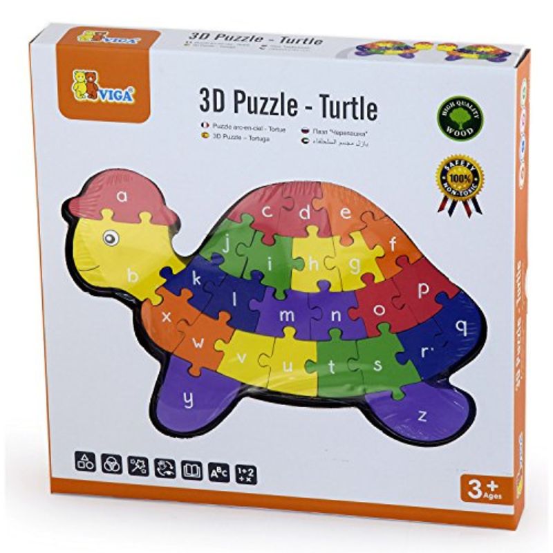 3D Wooden Turtle Puzzle