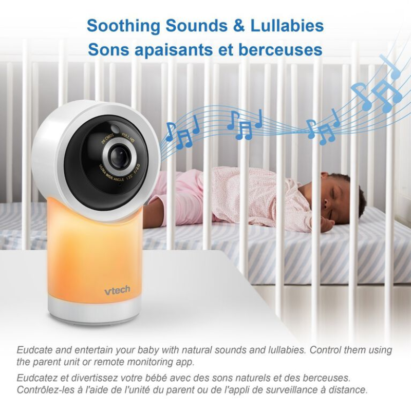 Smart WiFi Remote Access 360 Degree Pan & Tilt Video Baby Monitor with 5” Display