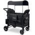 W2 Elite Double Stroller Wagon Volcanic Black