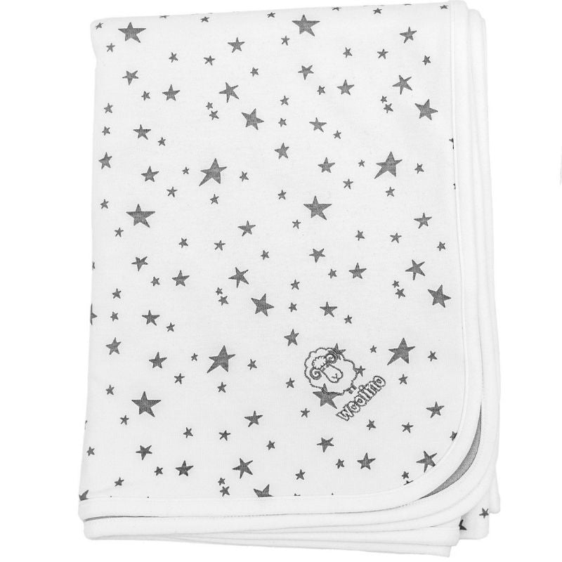 Toddler Blankets Grey Stars