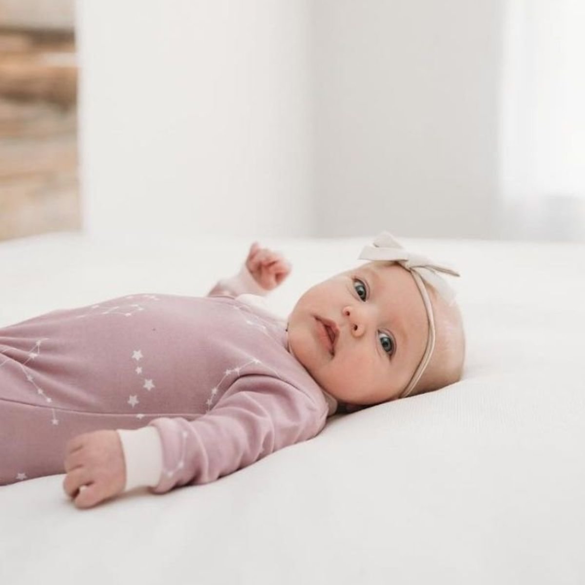 Patterned Organic Footless Sleepers