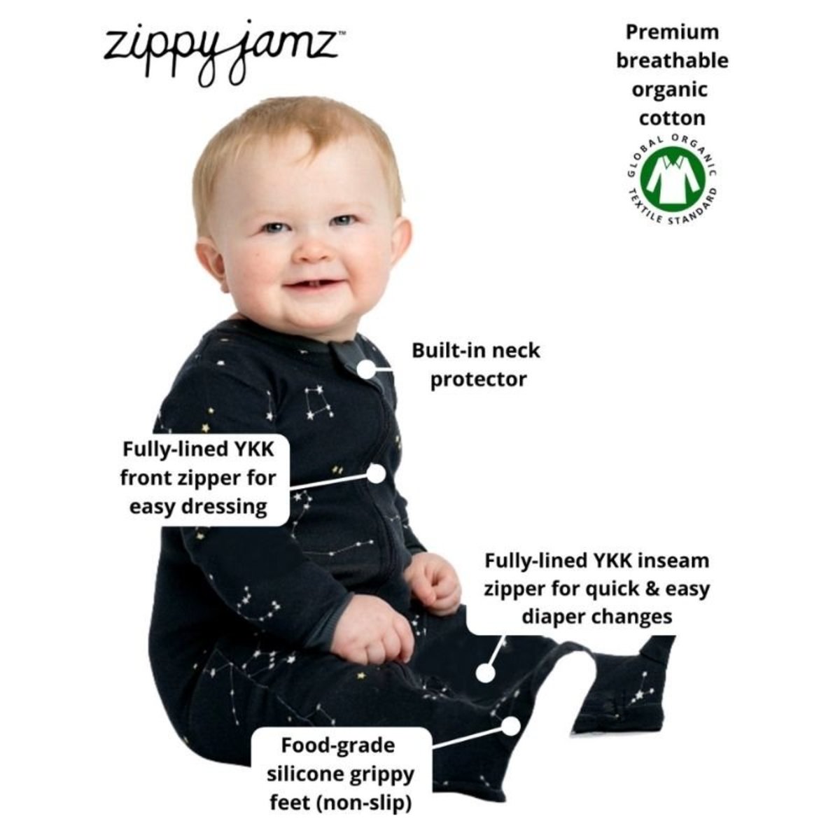 Solid Organic Footed Sleepers