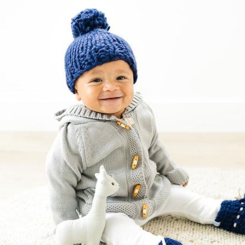 Chunky Knit Hat Navy