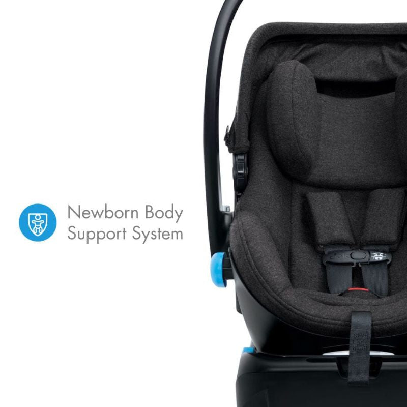 Liing Infant Car Seat in Railroad Ziip + Car Mat-Thingy & Kick-Thingy Bundle