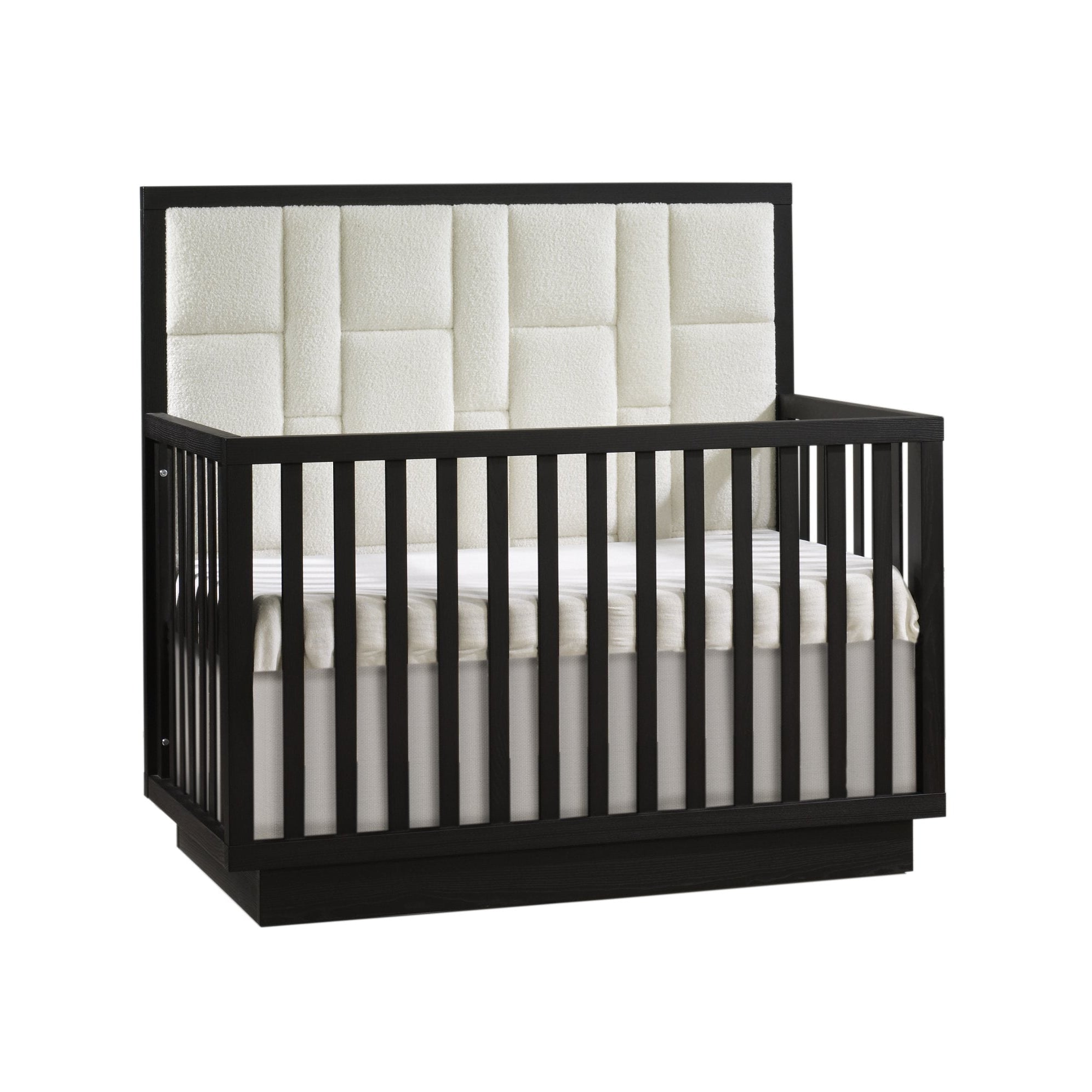 Como 5-in-1 Convertible Crib with Upholstered Panel by Natart Juvenile at $1499! Shop now at Nestled by Snuggle Bugz for Cribs.