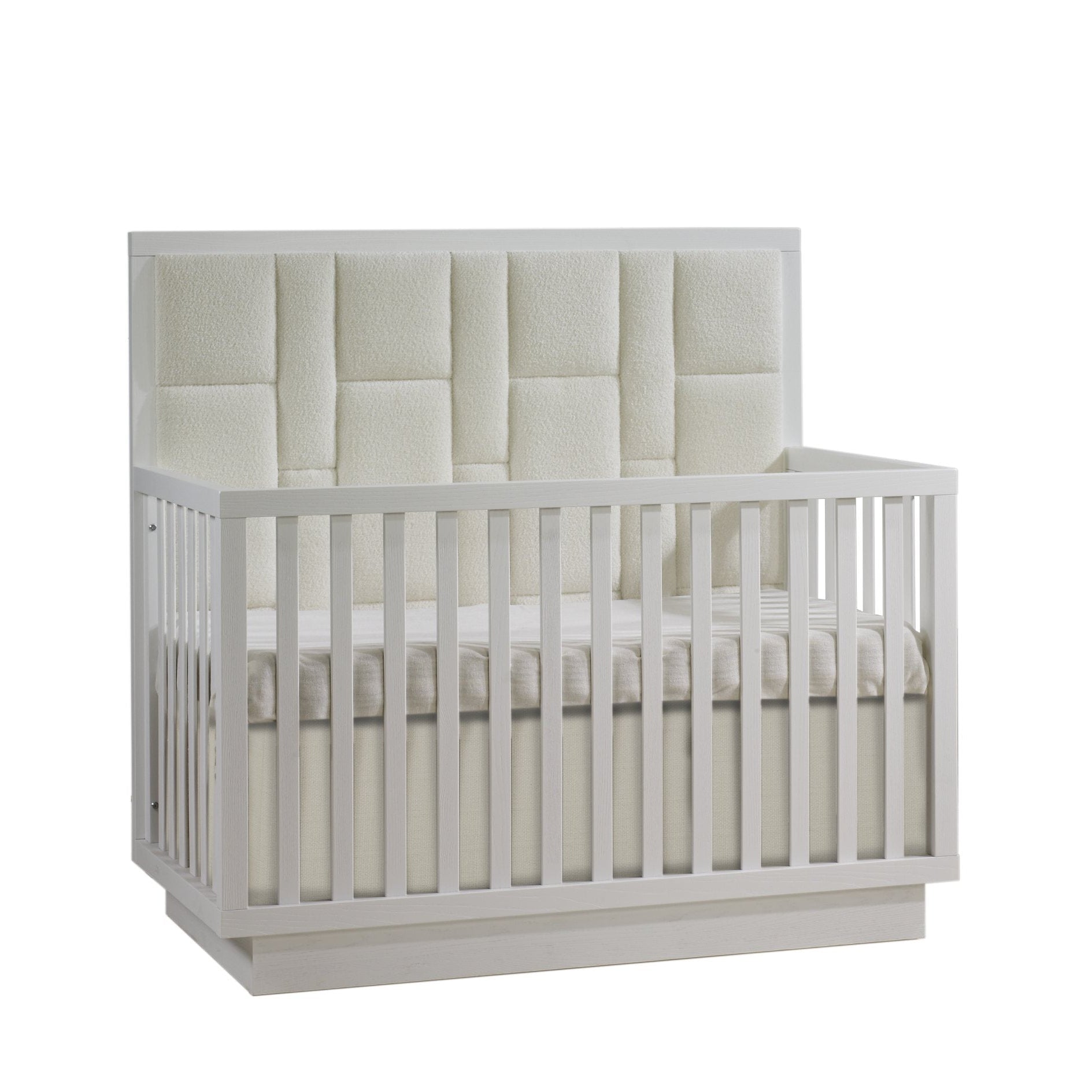 Como 5-in-1 Convertible Crib with Upholstered Panel by Natart Juvenile at $1499! Shop now at Nestled by Snuggle Bugz for Cribs.