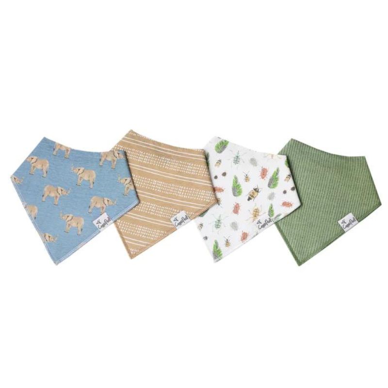 Bandana Drool Bibs - 4 Pack Peanut