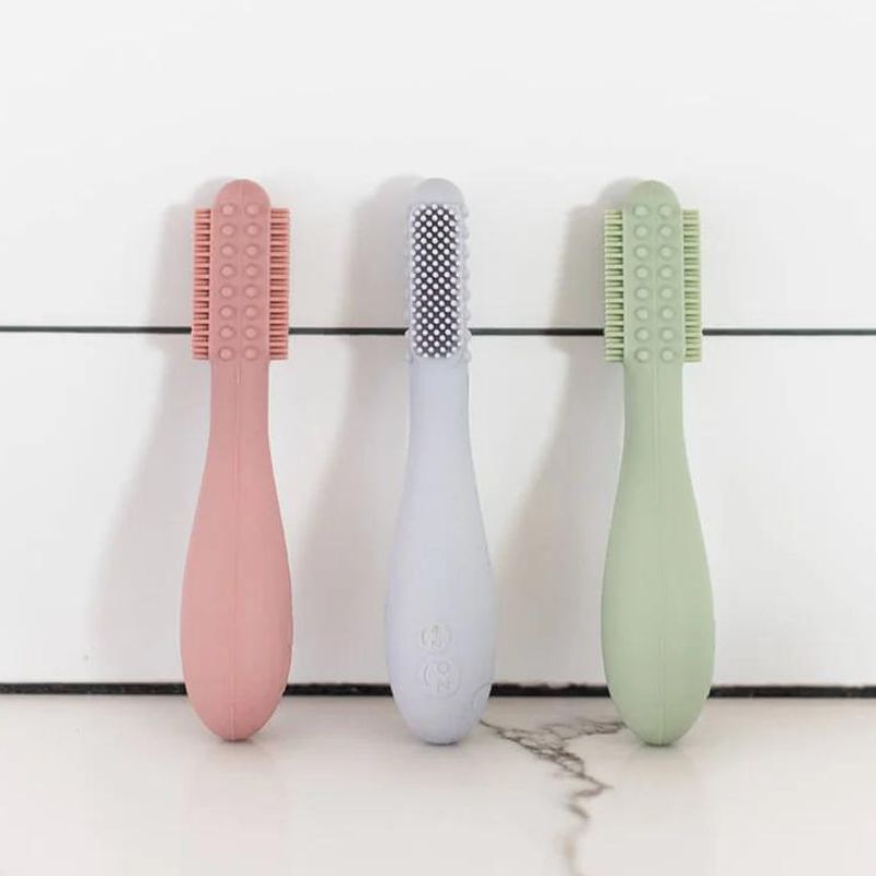 Baby-Led Toothbrush + Sensory Tongue Depressor Dual Pack