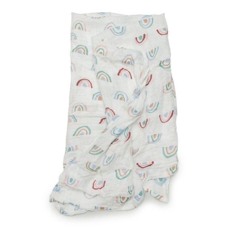 Luxe Muslin Swaddle Rainbow